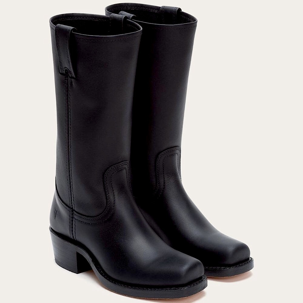Frye Campus Cavalry 12L Black Real Leather Vintage Tall Knee High Comfy Boot - Picture 3 of 16